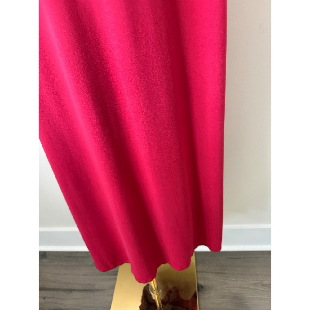 J. Jill Wearever Red Jersey Knit Maxi Dress Short Sleeve Empire Waist Womens M - Picture 9 of 11